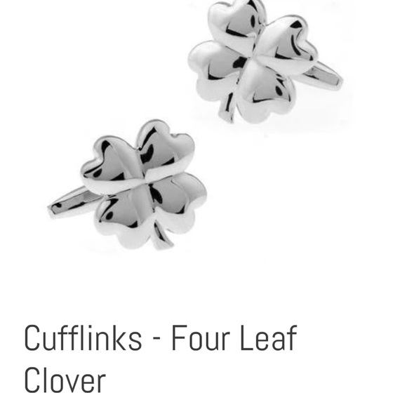 Four Leaf Clover Cuff Links - Picture 1 of 2